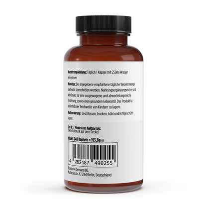 Gepuffertes Vitamin C 500mg + Magnesium - 240 Kapseln